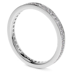 Round Brilliant Channel Bead Setting Moissanite Eternity Ring 0.5ct - 0.6ct