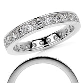 Round Brilliant Channel Bead Setting Moissanite Eternity Ring 1.2ct - 1.4ct