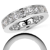 Round Brilliant Channel Bead Setting Moissanite Eternity Ring 2.4ct - 2.7ct