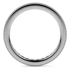 Round Brilliant Channel Bead with Milgrain Moissanite Eternity Ring 0.7ct - 0.9ct
