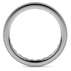 Round Brilliant Channel Bead with Milgrain Moissanite Eternity Ring 1.2ct - 1.4ct