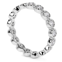 Round Brilliant Bezel Setting Moissanite Eternity Ring 0.9ct - 1.0ct