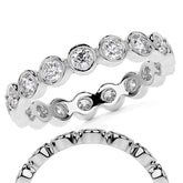 Round Brilliant Bezel Setting Moissanite Eternity Ring 0.9ct - 1.0ct
