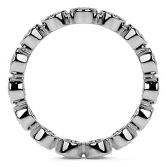 Round Brilliant Bezel Setting Moissanite Eternity Ring 1.3ct - 1.6ct