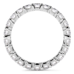 Oval Brilliant U-Prong Moissanite Eternity Ring 4.0ct - 4.60ct