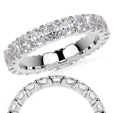 Oval Brilliant U-Prong Moissanite Eternity Ring 4.0ct - 4.60ct