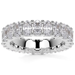 Oval Brilliant U-Prong Moissanite Eternity Ring 5.4ct - 6.2ct