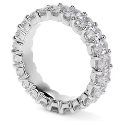 Oval Brilliant U-Prong Moissanite Eternity Ring 5.4ct - 6.2ct