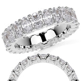 Oval Brilliant U-Prong Moissanite Eternity Ring 5.4ct - 6.2ct