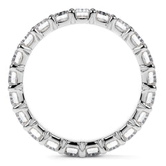 Emerald U-Prong Moissanite Eternity Ring 2.6ct - 3.2ct