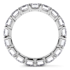 Emerald U-Prong Moissanite Eternity Ring 9.7ct - 11.7ct