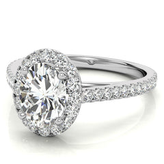 Oval Halo Cathedral Engagement Ring