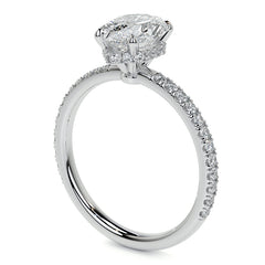 Duchess Marquise Hidden Halo Moissanite Engagement Ring