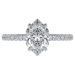 Duchess Marquise Hidden Halo Moissanite Engagement Ring