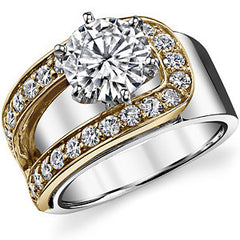 Buckle Moissanite Engagement Ring