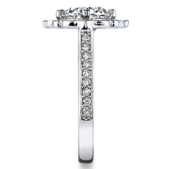 Round Brilliant Moissanite Engagement Ring with Floral Style Halo