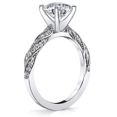 Diamond Twisted Helix Engagement Ring, 0.37ct