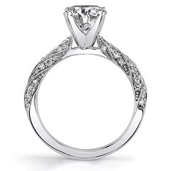 Diamond Twisted Helix Engagement Ring, 0.37ct