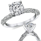 Diamond Twisted Helix Engagement Ring, 0.37ct