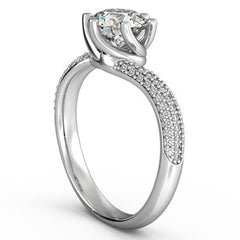 Bypass Moissanite Engagement Ring