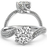 Bypass Moissanite Engagement Ring