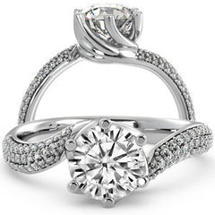 Bypass Moissanite Engagement Ring