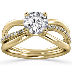 Round Multi-Band Moissanite Engagement Ring