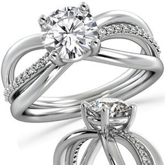 Round Multi-Band Moissanite Engagement Ring