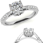 Cushion Moissanite Engagement Ring