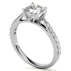 Cushion Moissanite Engagement Ring