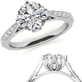 Round Brilliant Moissanite Engagement Ring