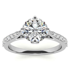 Round Brilliant Moissanite Engagement Ring