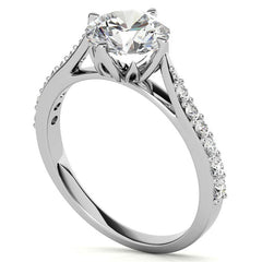 Round Brilliant Moissanite Engagement Ring