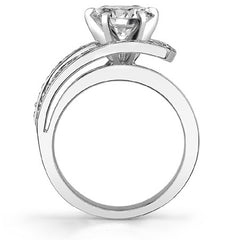 Buckle Moissanite Engagement Ring