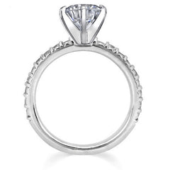 Round Brilliant Moissanite Engagement Ring Setting, 0.54ct
