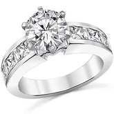 Square & Diamond Baguette Engagement Ring, 1.4ct