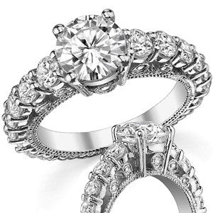 Round Brilliant Moissanite Engagement Ring