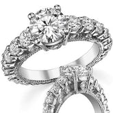 Round Brilliant Moissanite Engagement Ring