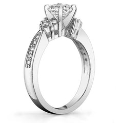 Round Brilliant Moissanite Engagement Ring, 0.28ct