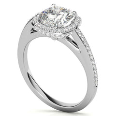 Cushion Legacy Halo Moissanite Engagement Ring