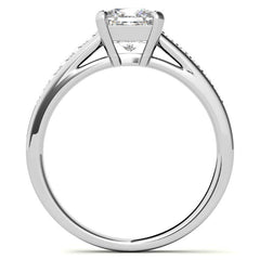 Cushion Cathedral Moissanite Engagement Ring