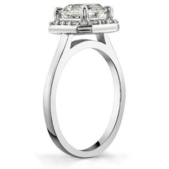 Embrace Radiant/Emerald Halo Moissanite Engagement Ring
