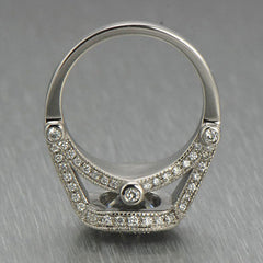 Ornate Legacy Moissanite Engagement Ring