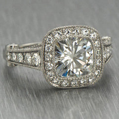 Ornate Legacy Moissanite Engagement Ring
