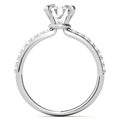 Round Brilliant Moissanite Engagement Ring