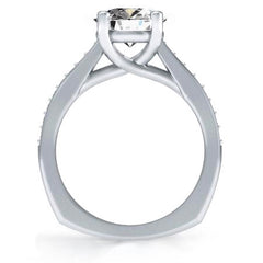 Trellis Square Shank Moissanite Engagement Ring