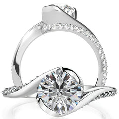 Semi-Bezel Bypass Moissanite Engagement Ring
