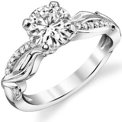 Round Designer Inspired Moissanite Engagement Ring
