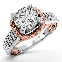 Woven Cathedral Engagement Ring