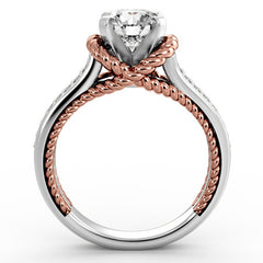Woven Cathedral Engagement Ring